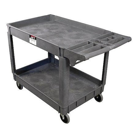 Jet Cart, 550 lb Load Capacity, 2 Shelves, 39 3/4 in L, 17 in W, 33 1/2 in H, Flat Handle 140018