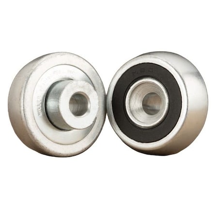 Miller Bearing Conveyor Bearing, Flanged Unground Non-Precision, Carbon Steel, 0.375 in Bore Dia., Hex Bore R-2375-8C-G