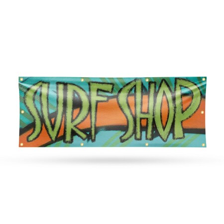 Signmission Surf Shop, 36 Inch x 96 Inch, Vinyl Banner B-96-30873