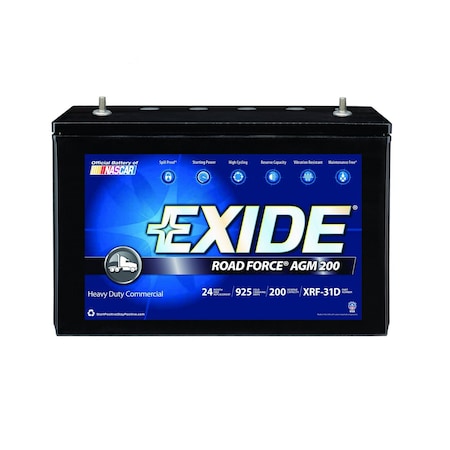 Exide Roadforce GRP:31 CCA:950 AH:100 RC:200 AGM Term:T XRF-31D