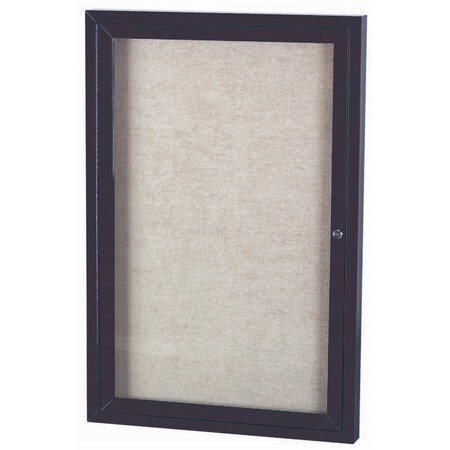 Aarco Outdoor Illuminated Enclosed Bulletin Board w/ Al Frame, Bronze Anodized Al, 48''Hx36''W ODCC4836RIBA
