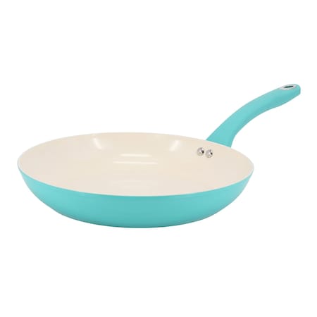 Martha Stewart Everyday Rexford 9.5 Inch Ceramic Nonstick Aluminum Frying Pan in Teal 141008.01