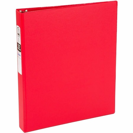 Avery Binder, Economy, Round Ring, 1", Red 03310