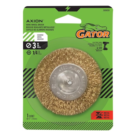 Gator Finishing 3 in. Wire Wheel Brush, Coarse 389859
