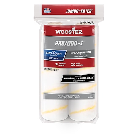 Wooster Roller Cvr Fbrc 2Pk 6.5X1/2In RR303-6 1/2 3195138