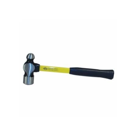 Nupla Classic Ball Pein Hammer, Fiberglass Handle, 14 in, Carbon Steel 24 oz Head 545-21-024
