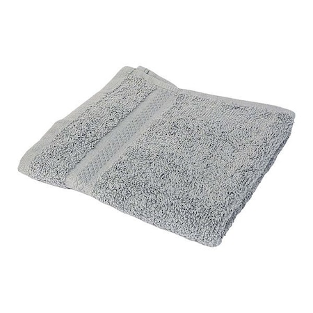 Martex Wash Cloth, 13 in L, Gray 7135311