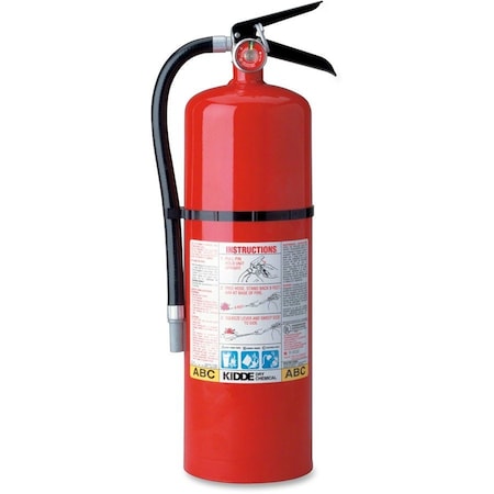 Kidde Fire Extinguisher, Dry Chemical, 20 lb, ABC, 10A:80B:C, Wall Mount 466206