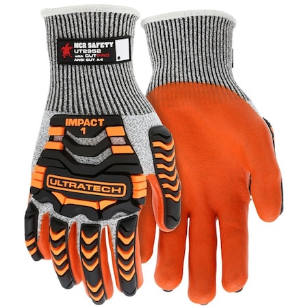 Mcr Safety Personal Protective Gloves, X-Large, Nitrile Coating, HPPE Resists: Abrasion/Cut/Puncture UT2952XL