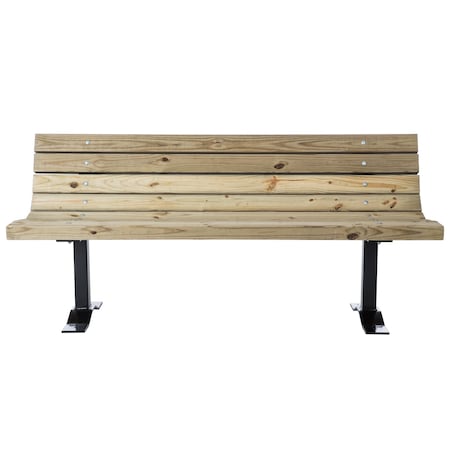 Jamestown Advanced Products 8' Contour Bench, Galvanized Frame, Treated Pine Lumber, In Ground Mount BCONT-8-TRL-I-GALV-GAL--