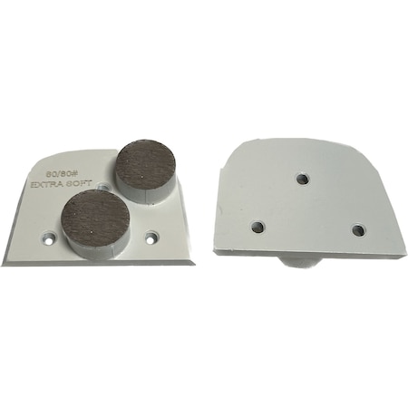 Vantage Product Diamond Grinding Disc for Lavina Grinders, 2 Round Segment, 60/80 Grit, Extra Soft Bond M-LAV-2R6080-XS