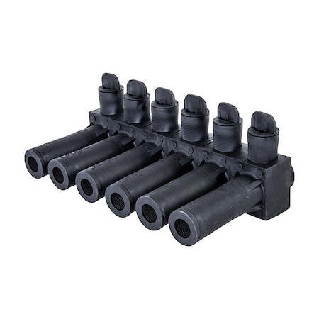 Polaris MultitapConnector, Alum, Blk, Hex, 6Port ISPB600-6