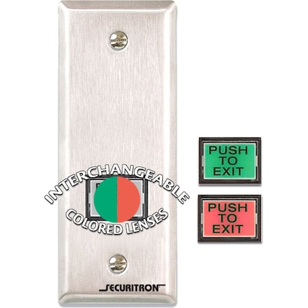 Securitron Push to Exit Button, Wall Mounted PB3EN