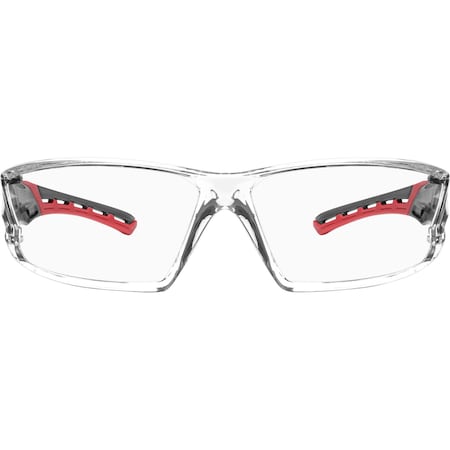 Ironwear Premium Anti Fog Dielectric Safety Glasses, Red, Clear 3085-R-C/A