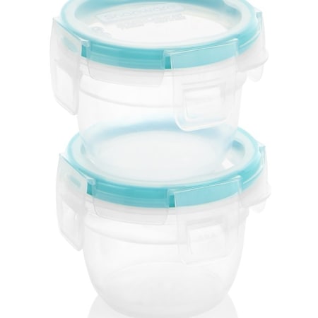 Snapware Total Solutions Food Storage Container, 1.2 Cups, Plastic, 4-1/4 in Dia, 3-1/4 in H 1111576