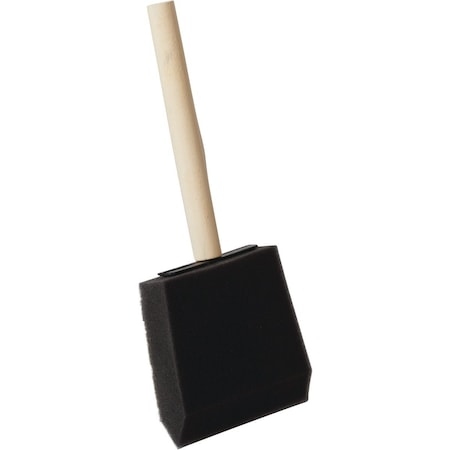 Linzer Project Select 4'' High Density Closed Cell Foam Brush with Wood Peg Handle 8505 0400