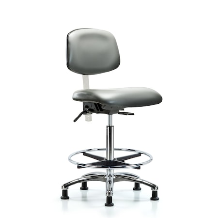 Blue Ridge Ergonomics Vinyl Clean Room Chair BR-NCR-VHBCH-CR-T1-A0-CF-RG-8840