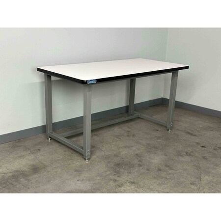 Stackbin Bolted Workbenches, 60"W, Adj. H, 1000lb E6036-T-1005-GN