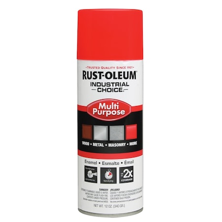 Rust-Oleum Fluorescent Red-Orange, Gloss, Oil, 12 oz 1655830