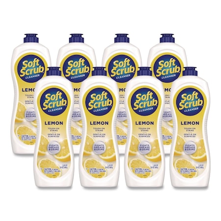 Soft Scrub Scrub Cleansers, Bottle, 24 oz, Lemon, 8 PK 0 23400 07224 8