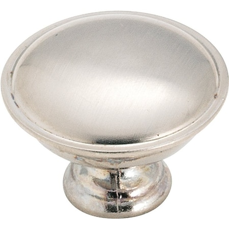 Amerock Cabinet Knob, 78 in Projection, Zinc, Brushed Chrome 1875423