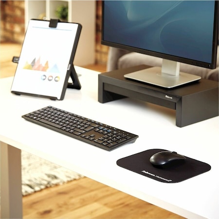 Microban Mouse Pad, Elastomer/Rubber, Black 5933901