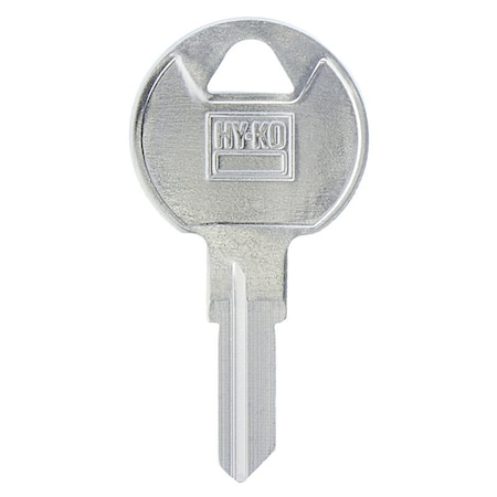 Hy-Ko Key Blank, Brass, Nickel-Plated, For: Trimark TM9 Locks 11010TM9