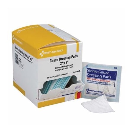 First Aid Only GAUZE DRESSING PAD, 2 X 2 IN H209