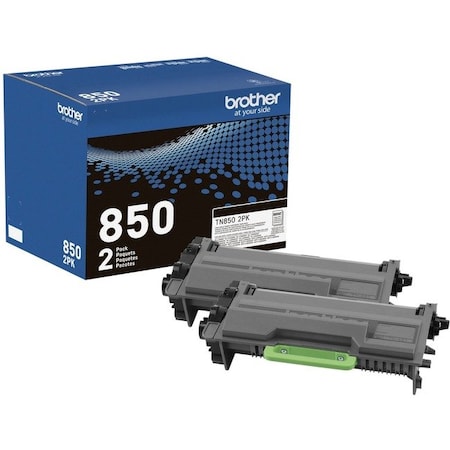 Brother High Yield Black Toner Cartridge, 2PK TN8502PK
