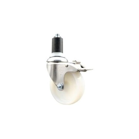 Service Caster 4 Inch 316SS Nylon Wheel Swivel 1-5/8 Inch Expanding Stem Caster Lock Brake SCC SCC-SS316TTLEX20S414-NYS-158