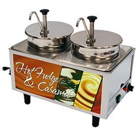 Benchmark Usa Hot Fudge-Caramel Warmer 2 Pumps - 2 boxes 51074H