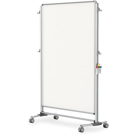 Ghent Dry Erase Board, Porcelain, 76 1/8 in, 52 3/8 in, Aluminum Frame, White, Matte NEX224MMP