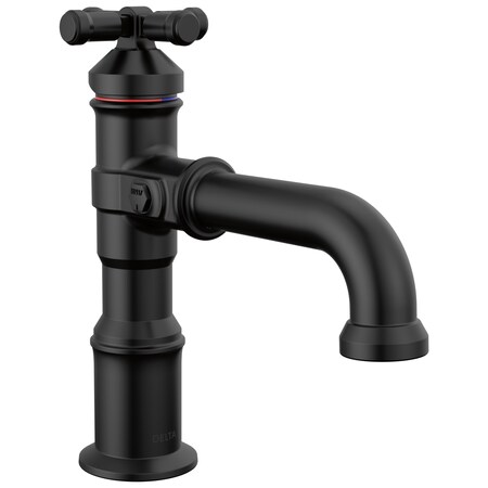 Delta Broderick Single Handle Bathroom Faucet In Matte Black 587-BL-DST
