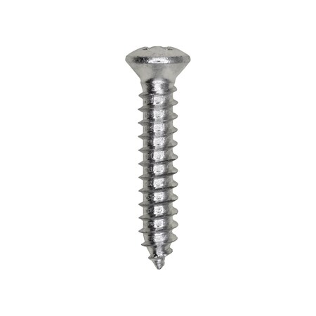 10 x 1in with #8 Head Phillips Oval Head Tapping Screw Zinc, 100PK
