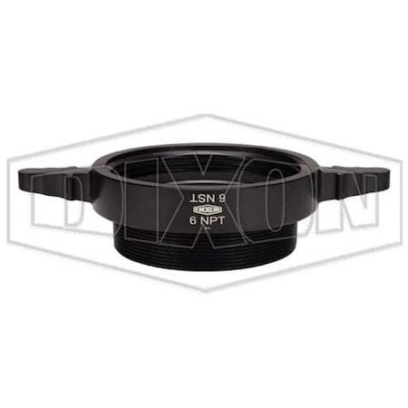 Dixon Style N56 Long Handle Hydrant Adapter, 6 in, Female NST NH x MNPT Connection, Aluminum, Hardcoat A N56-60F60T