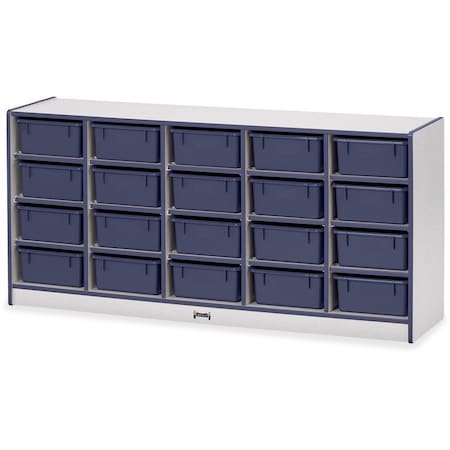 Jonti-Craft Rainbow Accents 20 Tub Mobile Storage, without Tubs, Navy 4020JCWW112