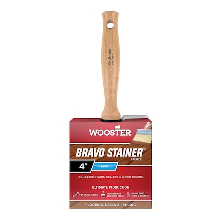 Wooster Brush F5116-4 4 in. White China Stain Brush 1956960
