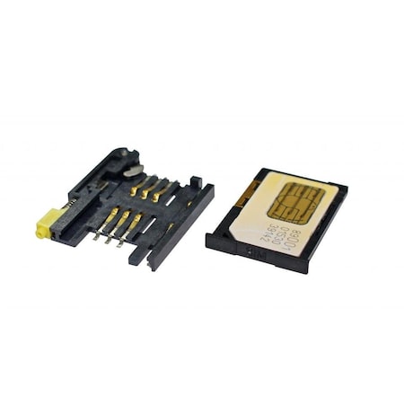 Attend SIM Card Socket w/Tray, 6 Pin w/switch, 15u 115T-AEA0