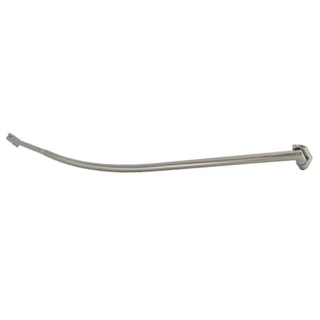 Kingston Brass 60"-72" Stainless Steel Adjustable Single Curved Shower Curtain Rod, Brushed Nickel CC6728