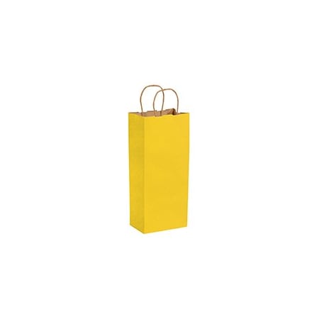 Bubblefast 250-5 1/2 x 3 1/4 x 13'' Yellow Tinted Shopping Bags, 250PK BFBGS115Y