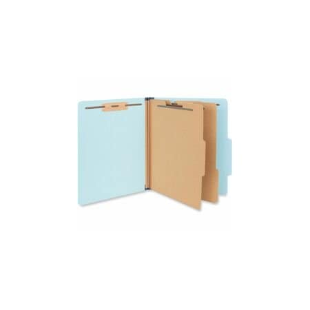 Universal Six-Section Classification Folders, 2 Dividers, 6 Fasteners, Letter Size, Light Blue, 20PK UNV10409