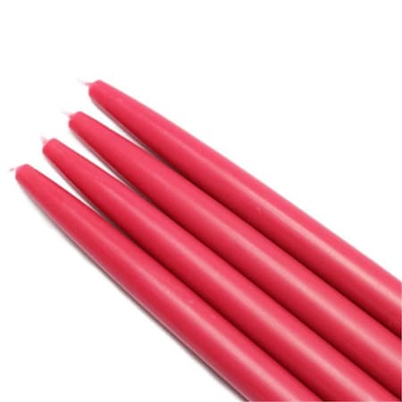 Vaser Designs CEZ-028-12 10 in. Taper Candles, Red - 144 Piece VA2593522