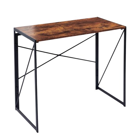 Homeroots 39" Brown and Black Computer Desk 568044