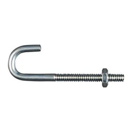 National Hardware 316x212 Zinc J Bolt, 10PK N232-876