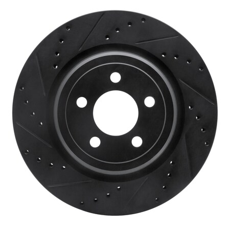 Dynamic Friction Co DFC Brake Rotor - Drilled and Slotted - Black 633-39021L
