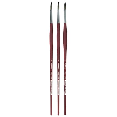 Da Vinci COLLEGE Student Brush, Synthetic, Acrylic & Oil, Round, Series 8730, Size 8, 3PK VA-8730_8