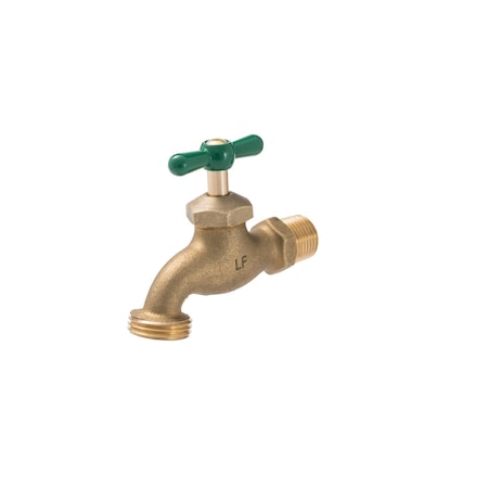 Proline Series Brass 1/2-in MIP x 3/4-in MHT Heavy Duty Hose Bibb - Lead-Free 103-013NL