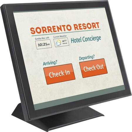 Planar PT1545P 15in black touchscreen POS monitor, HID compliant PCAP multi-touch XGA LED LCD, VGA HDMI 997-7413-01