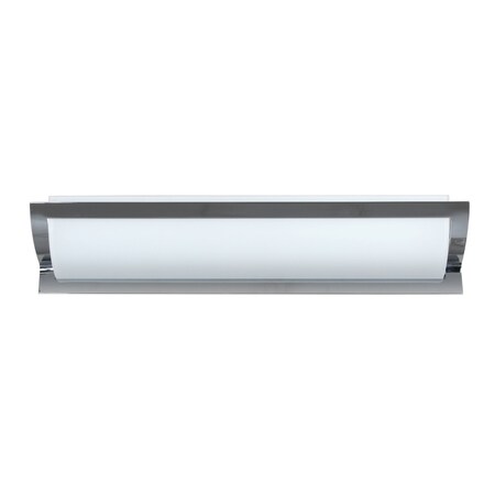 Besa Lighting Elana 26 Vanity, Satin White, Chrome Finish, 3x9W LED ELANA26-SW-LED-CR