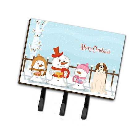 Carolines Treasures Merry Christmas Carolers Saint Bernard Leash or Key Holder BB2366TH68